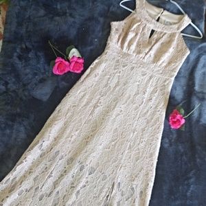 long sweet honey color storm dress